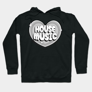 HOUSE MUSIC  - Y2K Heart (Grey) Hoodie